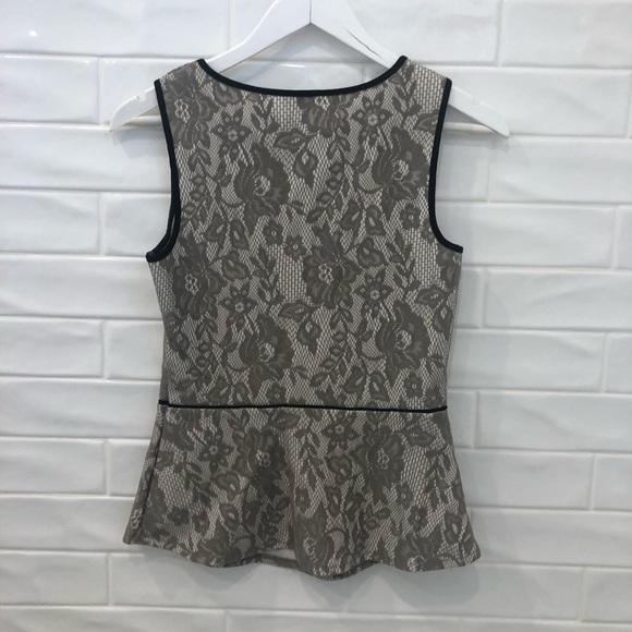 Anthropologie Piped Peplum Lace Tank - Picture 7 of 7
